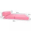 Amfuton Pink Sleeper Chair Folding Foam Beds, Portable Lounger Bed