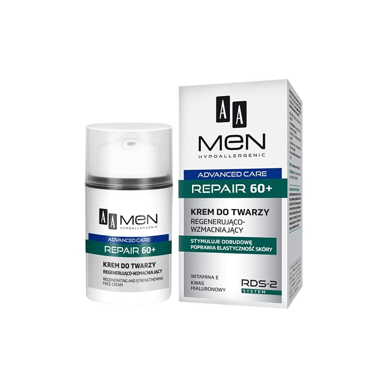 AA Men Advanced Care Repair 60+ Face Cream Regenerating Strengthening