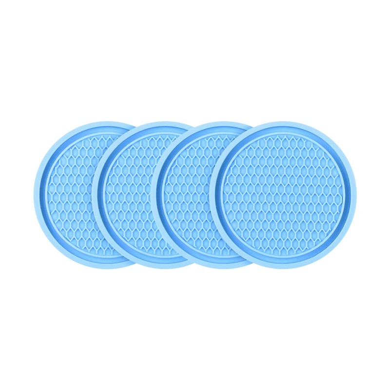 4 Pack Car Cup Holder Coaster, 2.75 Inch Diameter Non-Slip