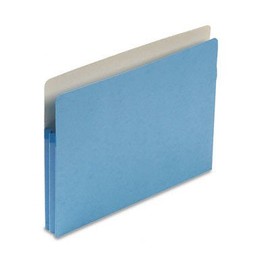 1 3/4" Expansion Colored File Pocket, Straight Tab, Letter, Blue [Set of 3]