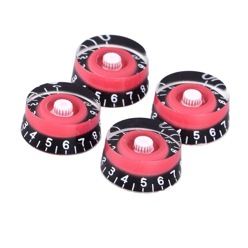 4Pcs Electric Guitar Knob Set Acrylic Volume Tone Control Guitar