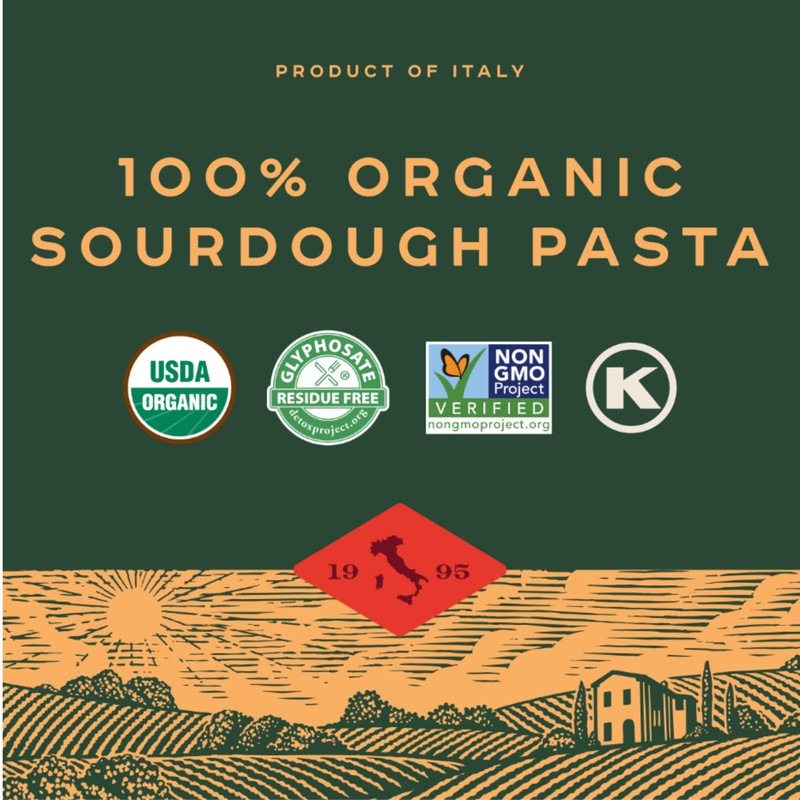 Bionaturae Sourdough Organic Fusilli Pasta - Italian Pasta Noodles, Spiral