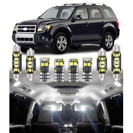 BMT xms Car Interior LED Light Replacement for Ford Escape 2008-2012,6000K Super Bright Interior Light Bulbs Package, 13pcs