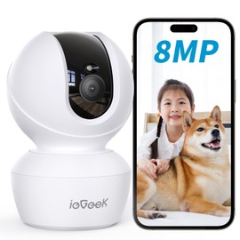 (5 Gwifi Compatible, Latest 8 Megapixel Version) Networked Camera, Pet Camera Popularity Ranking, Indoor Security, 24-Hour Recording Monitor, PTZ Equipped with Oscillation, Automatic Tracking, Supports 2.4G/5 WiFi, Infrared Night Vision, Two-Way Calls, H