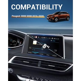 YEE PIN Peugeot 3008 2017 2018 2019 2020 / Peugeot 5008 GT i-Cockpit Schutzfolie Displayschutzfolie Navigation Anti-Scratch Transparent - Gehärtetes Glas Glatte Berührung