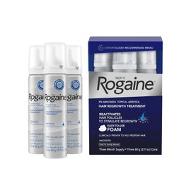 Men's Rogaine 5% Minoxidil Foam for Hair Loss and Hair Regrowth, Topical Treatment for Thinning Hair, 3-Month Supply