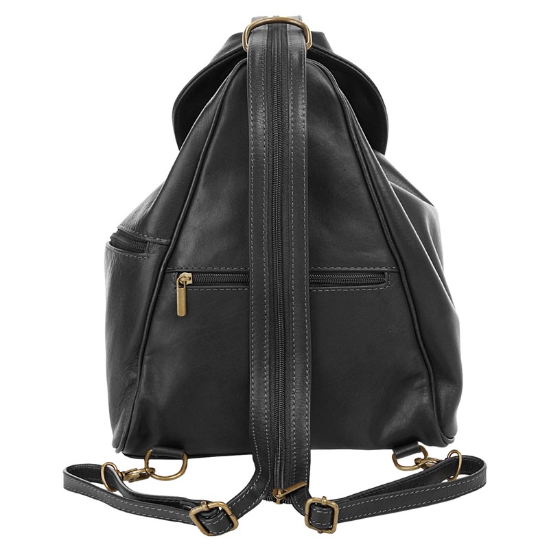 piké City Backpack Anna Maria Genuine Leather Women's 019299, black