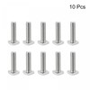 sourcing map Square Head Bolt, 10pcs M6x25mm Fully Thread 304