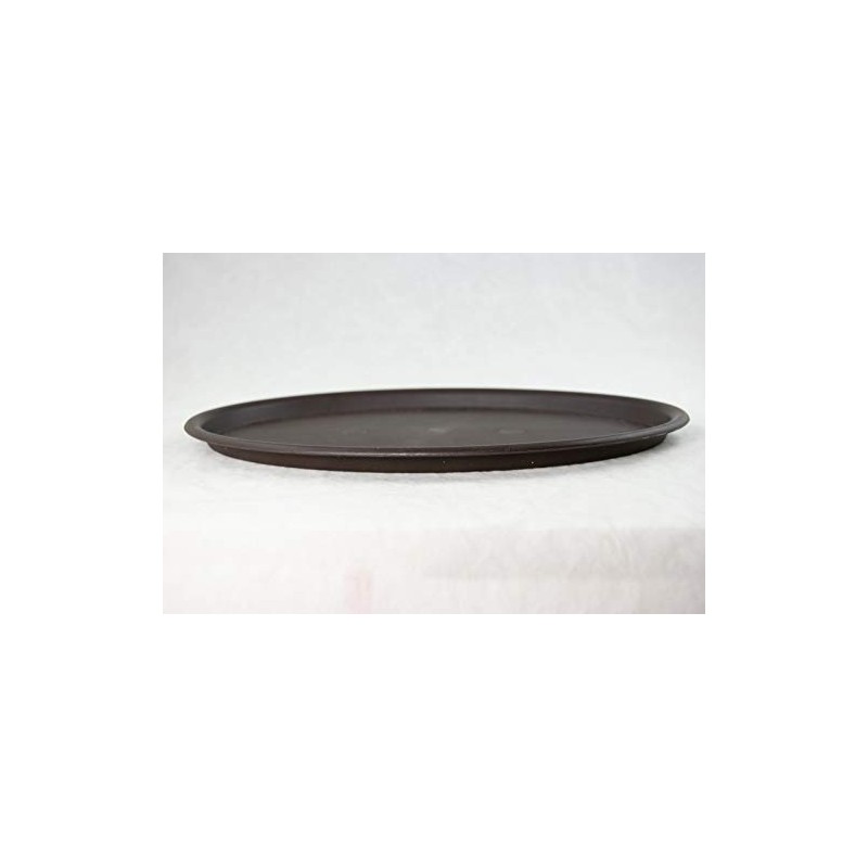Yubonzai Oval Brown Plastic Humidity/Drip Tray for Bonsai Tree and