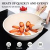 GiPP Ceramic Nonstick Deep Frying Pan Skillet, 12" Saute Pan