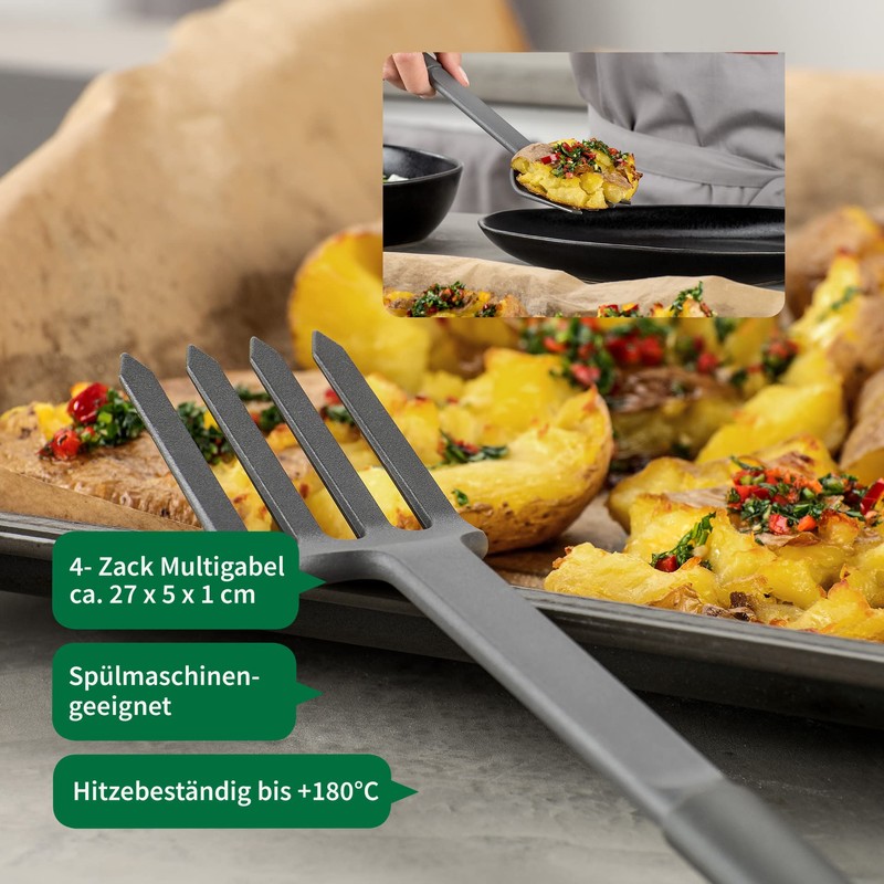 Chefkoch Plastic Multi Fork - Kitchen Fork with Ergonomic Soft