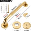2 Pack 500mm 20inch Grab Bar Rail, 304 Stainless Anti
