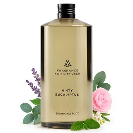 AromaPlan Hotel Scents Minty Eucalyptus 16 Fl Oz (473ml), Home Luxury Aroma & Hotel Diffuser Oil- Hotel Diffuser Oil for Aromatherapy- USA Made, Bigger Bottle, Bolder Aroma & Longer Lasting