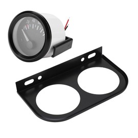 Two Hole Metal Under Dash Double Gauge Mounting Panel 2-1/16 Inch Double Hole 2 Hole Gauge Panel Gauge 52MM Universal Car Meter Mount Instrument Panel (Black)