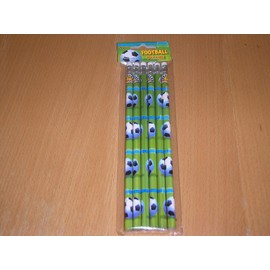 3 PACKS OF 6 Football Soccer Party Bag Pencils with Eraser - Boys Party Bag Fillers Pencils