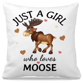 Nogrit Moose Pillow Covers,Moose Throw Pillow Cover 18x18,Christmas Moose Decorations,Moose Pillow for Couch,Moose Gifts,mrs Moose Pillows for Home Bedroom Living Room