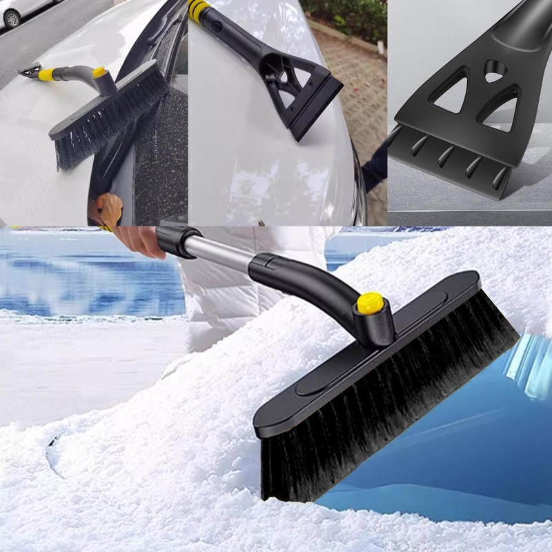 HOONAO 36" Extendable Ice Scrapers for Car Windshield 360°Pivoting Snow