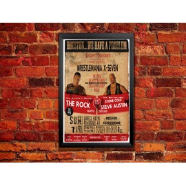 Stone Cold Steve Austin Vs The Rock Wrestlemania 17 Poster