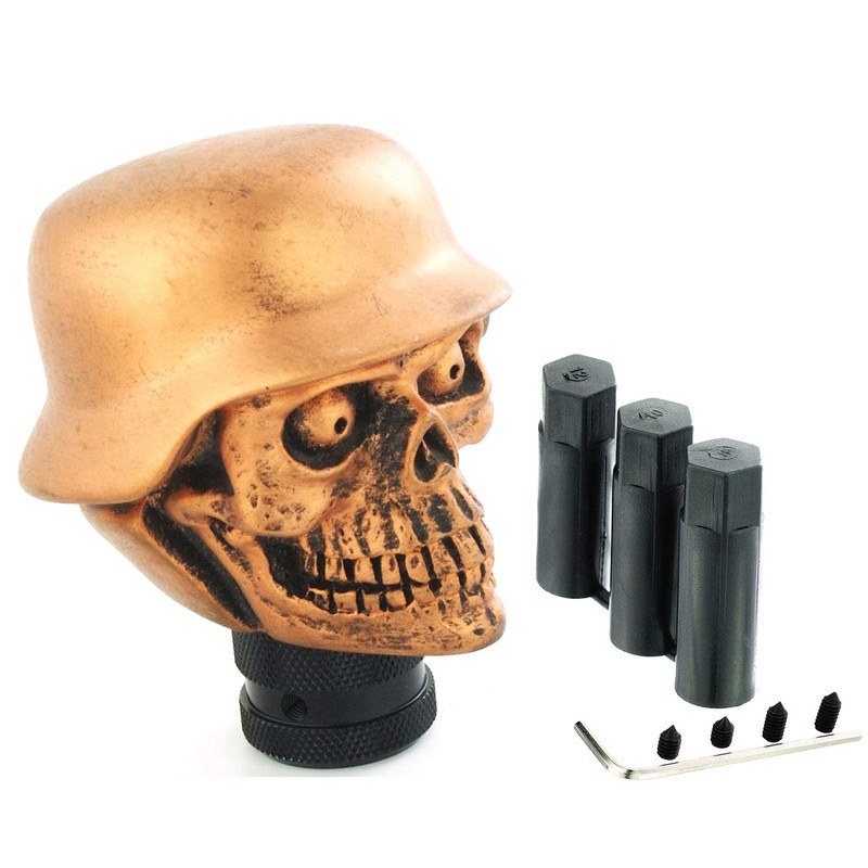 Abfer Car Gear Shift Knob Soldier Style Skull Shifter Knobs
