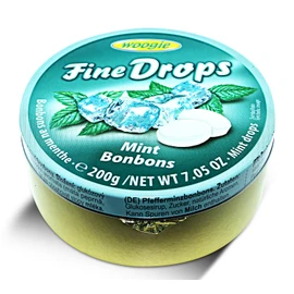 Woogie, German Fine Drops Sanded Mint Candy Tin 200gr (Minzgeschmack) (4 pcs)