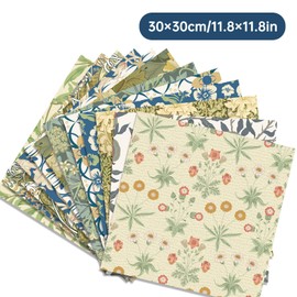 Papel clásico para álbum de recortes, 24 hojas, papel decorativo de doble cara, hojas de eucalipto, papel decorativo para hacer bricolaje, álbum de fotos, decoración de diario, 4.6 x 41.8 pulgadas (A