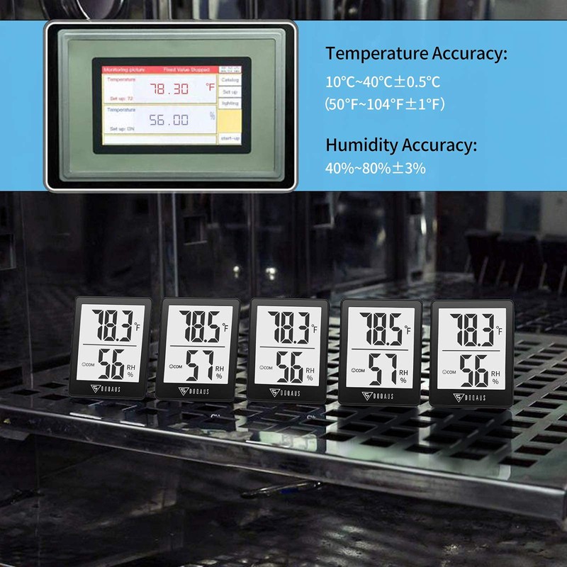 DOQAUS Digital Hygrometer Indoor Thermometer 3 Pack, Room Thermometer with