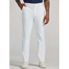 Willit Mens Golf Pants Stretch Dress Pants Quick Dry Work Business Slacks Casual Pants White 34W x 32L