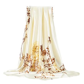 FAIRYGATE Women's Square Scarf Satin Headscarf Bandanas Hair Scarf for Women 90 x 90 cm 76, 75010