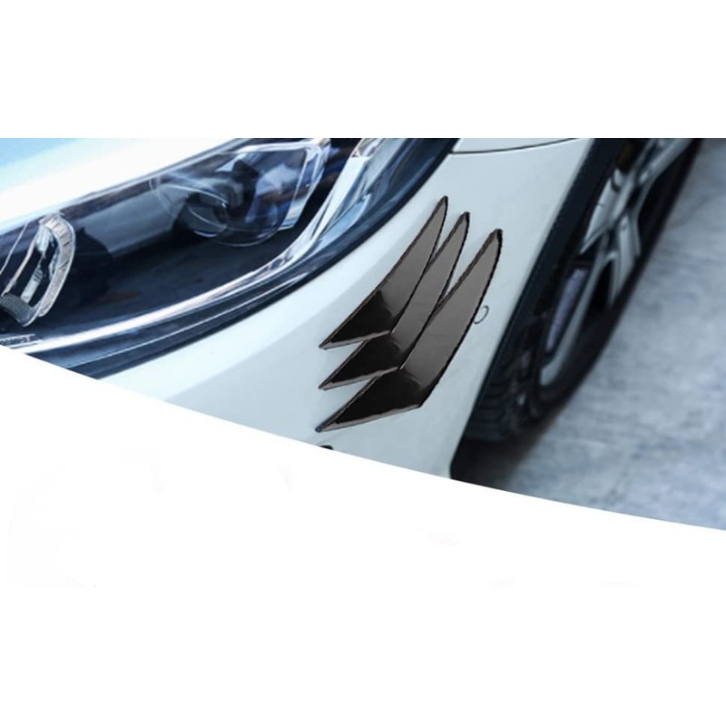 Front Lip Spoiler Splitter, 6 Pieces Gloss Black Car Front