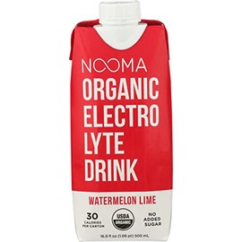 Nooma Organic Electrolyte Drink, Watermelon Lime, 16.89 Fluid Oz (Pack of 12