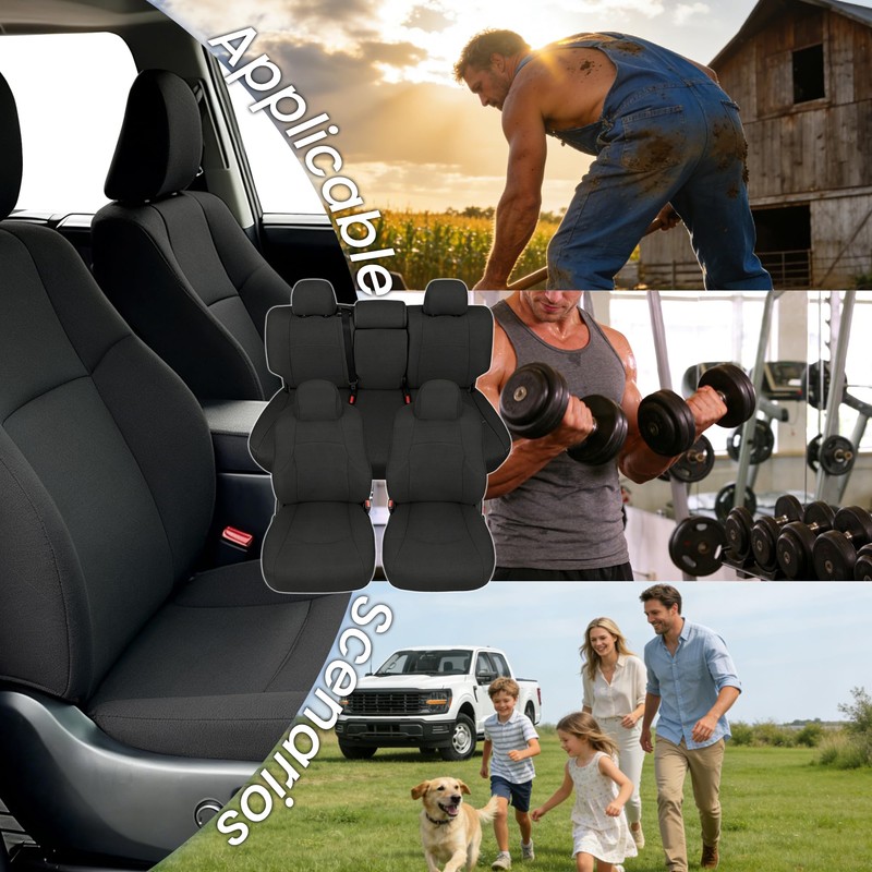 EDIETH Front and Rear Seat Covers for Toyota 4Runner 2011–2024