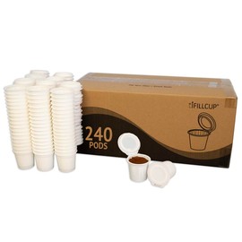 iFillCup, 240 Count White - iFillCup, fill your own Empty Single Serve Pods. Eco friendly 100% recyclable pods for use in k cup brewers including 1.0 & 2.0 Keurig. Airtight to seal in freshness.