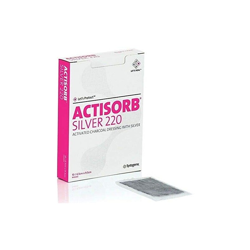 ACTISORB Silver Activated Charcoal Dressing 10.5 X 10.5CM 10'S