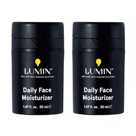 Lumin Hidratante facial diario para hombres, crema hidratante ligera con niacinamida, loción facial para hombres para piel normal, mixta y sensible, c