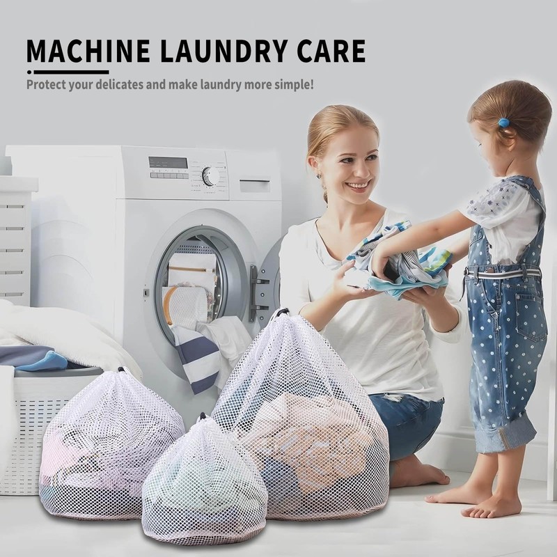 Net Laundry Bags 50 x 60 cm, 2 Pcs Mesh