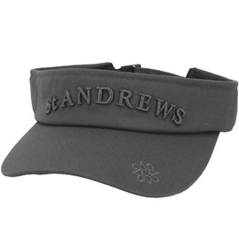 St Andrews 042-4287852 Unisex Sun Visor (Twill Logo and Size Adjustable) / Golf Hat, 020_grey