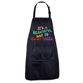 CENWA Makeup Lover Gift Esthetician Gift It’s A Beautiful Day To Paint Face Adjustable Apron Gift for Face Paint (Day To Paint Face apron EU)