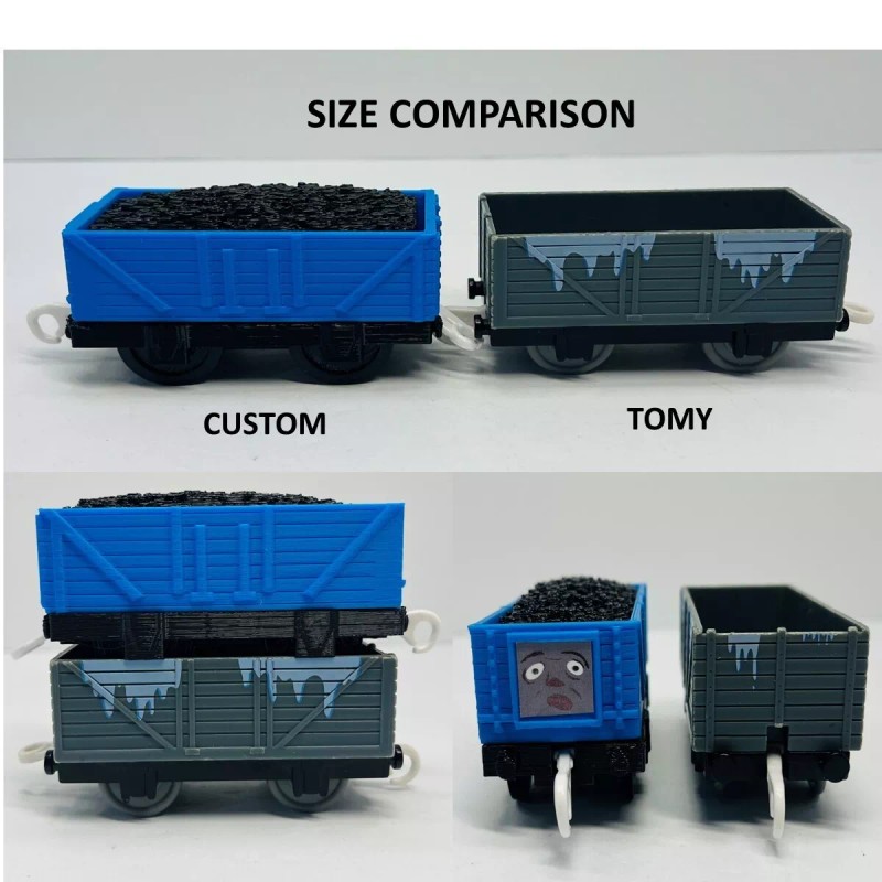 Thomas & Friends Trackmaster Custom Black Troublesome Truck Train READ!!