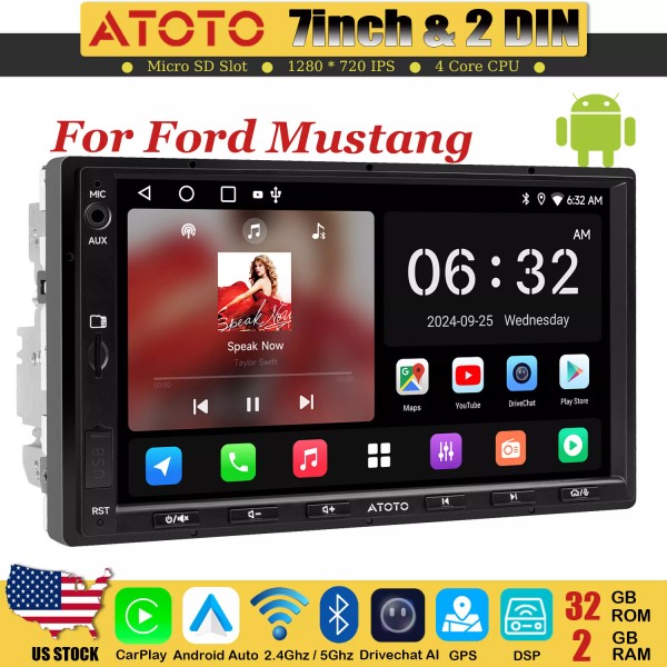 ATOTO A5L 7" 2Din Android Car Stereo Radio Wireless Carplay