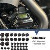 Motorcycle Bolt Covers Engine Bolt Head Toppers Caps Kit for