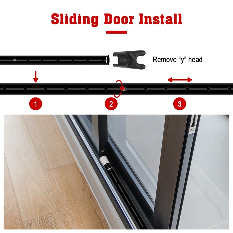 SECURITYMAN 2-in-1 Door Security Bar & Sliding Patio Door Security