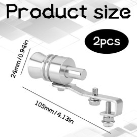 2 pieces exhaust sound booster, turbo sound pipes, exhaust tailpipe, turbo sound simulator whistle, aluminium alloy car turbo sound exhaust, car tailpipe silencer for all vehicles models