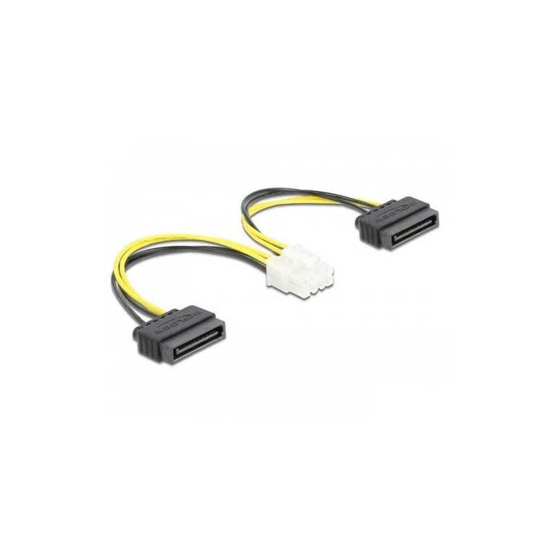 Delock Power Cable 2 x SATA 15 Pin Male to