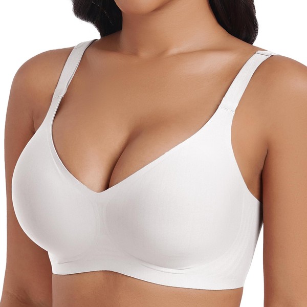 Bra Women's Comfortable Large Breasts Non-Wired Seamless Bra Comfortable Bra
