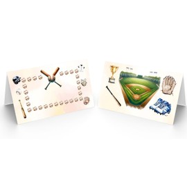 Baseball Table Place Cards - Set of 25 - Name Cards for Birthday Party Favors, Sports Themed Party Decorations (Baseball)