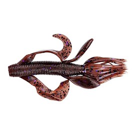 Yamamoto 4" KREATURE Cinnamon Brown W/Black & Purple Flake (7 Pack)