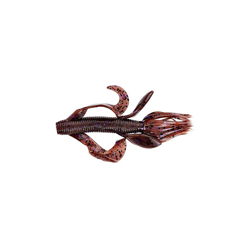 Yamamoto 4" KREATURE Cinnamon Brown W/Black & Purple Flake (7