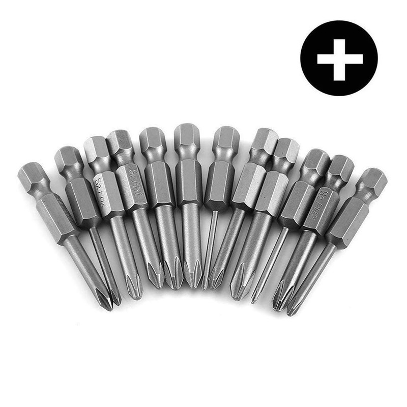 Mesee 12Pcs Magnetic Phillips Screwdriver Bit Set with 1/4-inch Hex