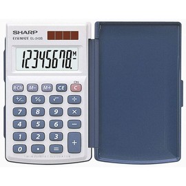 SHARP EL-243S Pocket Basic Silver calculator