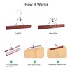 Nature Smile Wooden Pants Skirt Hangers, Smooth Finish Solid Wood